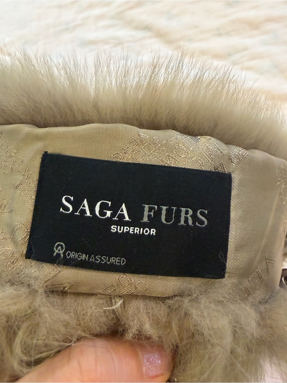 Vantage Vero Moda sheep Leather Jacket Saga Fox Fur Collar XS - Picture 11 of 11